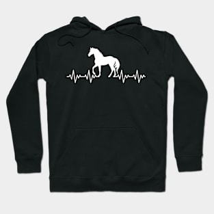 Horse Heartbeat Gift For Horse Lovers Hoodie